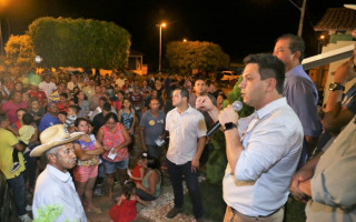 Tiago Dimas durante campanha neste fim de semana.