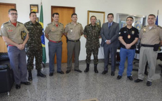 Reunião contou com representantes das forças de segurança estaduais como Polícia Civil, Polícia Militar e Corpo de Bombeiros.