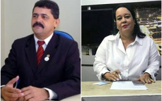 Ex-prefeito Félix Valuar e apresentadora Silene Borges.