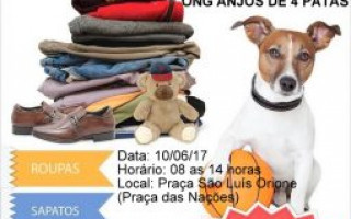 O bazar ocorrerá neste sábado (10) na Praça das Nações