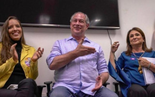 Ciro Gomes (PDT) e Kátia Abreu durante uma live no Twitter na manhã desta segunda-feira, 1º.