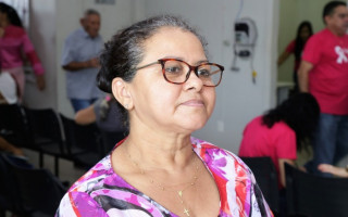 Aurenice Rodrigues de Abreu participou das ações de prevenção do Outubro Rosa