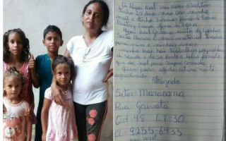 Garoto pediu material escolar e cesta básica