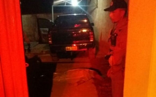Casa do empresário invadida pelos criminosos.
