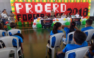 Formatura do Proerd na Escola Municipal Domingos Souza Lemos.