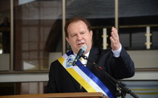 Mauro Carlesse durante a posse como Governador 