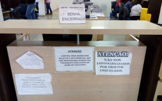 No período da tarde o contribuinte se depara com a pla avisando que a distribuição de senha se encerrou