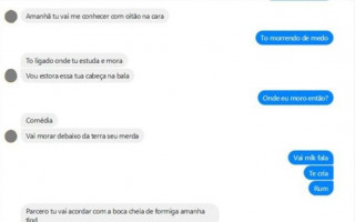 Conversa entre suspeito e vítima foi divulgada pela polícia