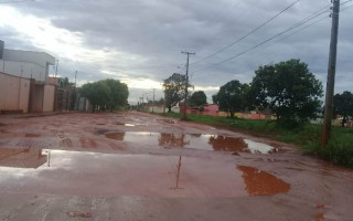 Situação da Rua Perimentral em Araguaína.