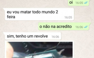 Print da conversa do adolescente compartilhada pelo WhatsApp.