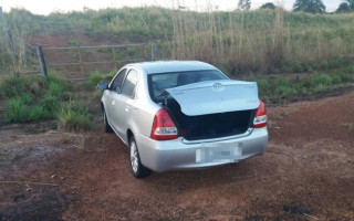 Vítima foi levada em seu próprio veículo, um Toyota Etios sedan.