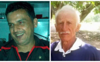 (À esq) Luiz Gonzaga Coelho Filho e seu pai, o fazendeiro Luiz Gonzaga Coelho, 80 anos.