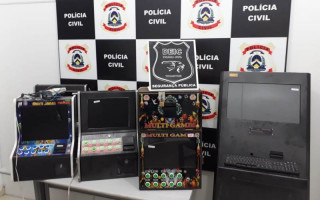 Máquinas caça-níqueis são apreendidas pela Polícia Civil em Palmas