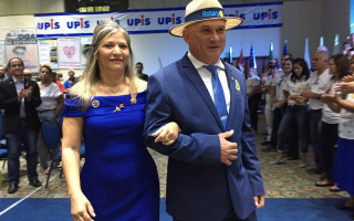 Alberto Brito e Antonia Lopes, do Rotary Club Araguaína