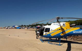 As ações da Operação Praia Segura contam com o apoio da aeronave do CIOPAER