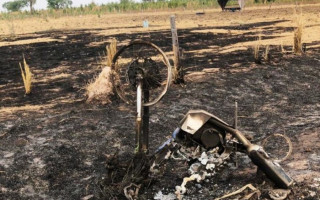 Moto do tocantinense Leandro Mokfa, que disputava o Rally dos Sertões, incendiou durante a disputa