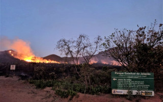 O trabalho de extinção do incêndio florestal durou quase 12 horas