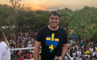 Vereador Diogo Fernandes na Marcha para Jesus em Palmas 