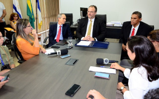 Coletiva com secretário da Fazenda e Planejamento, Sandro Henrique Armando