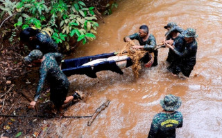 O Pirarucu de 80 kg foi resgatado pelos agentes ambientais da GMP.