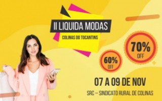 A 2ª edição do Liquida Moda Colinas, acontecerá entre os dias 7 e 9 de novembro.