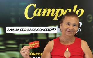 A primeira contemplada foi a Sra Anália Cecilia da Conceição.