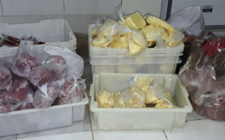 Alimentos apreendidos durante operação da PC.
