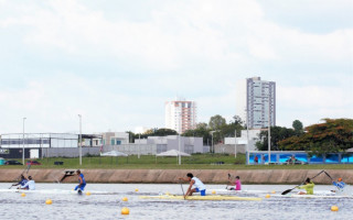  As provas foram realizadas no Lago Azul, com a presença da população que prestigiou o evento