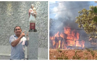 Casa do senhor José de Alcântara foi destruída pelo fogo.