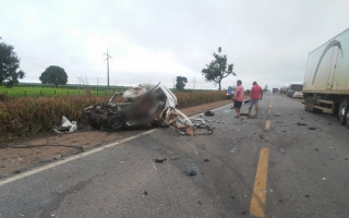 Colisão aconteceu na BR-153, em Talismã.