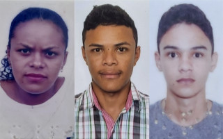 Da esquerda: Cleonice, Mateus e Marcos vítimas do acidente fatal. 