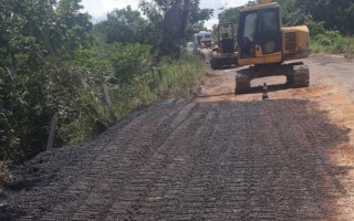 Erosão foi corrigida pelas equipes da Residência Rodoviária de Araguaína.