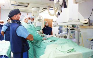 O procedimento foi realizado no setor de Hemodinâmica do Hospital Dom Orione.