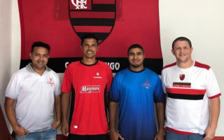 Sócios proprietários e instrutores da Escola Flamengo de Futebol. 