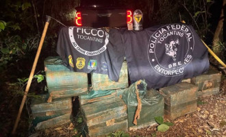 Droga foi localizada em depósito subterrâneo após operação conjunta da FICCO/TO e da Polícia Federal no estado.
