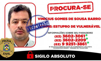 Vinicius Gomes de Sousa Barros foi preso em Colméia após divulgação de suas fotos no portal da SSP-TO