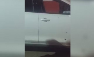 Carro foi atingido por disparos em Lajeado