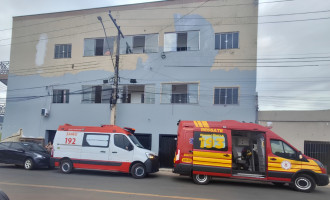Pintor foi socorrido pelo Samu após sofrer uma descarga elétrica durante serviço em um prédio no Centro de Araguaína.