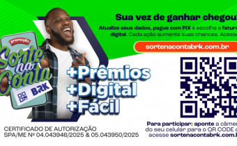 Sorte na Conta BRK está de volta com sorteio de diversos prêmios mensais  