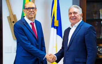 Futuro procurador-geral de Contas, Marcos Antônio, com o governador em exercício do Tocantins, Laurez Moreira 