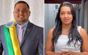 Sandrimar Alves (UB) e a sobrinha e secretária, Tauana Ferreira da Silva Moraes