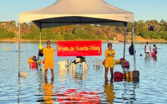 Guarda-vidas civis em atuação no município de Miracema durante a temporada de praia 2025.