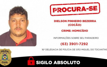 Homem foi condenado e é procurado pela Polícia Civil do Tocantins
