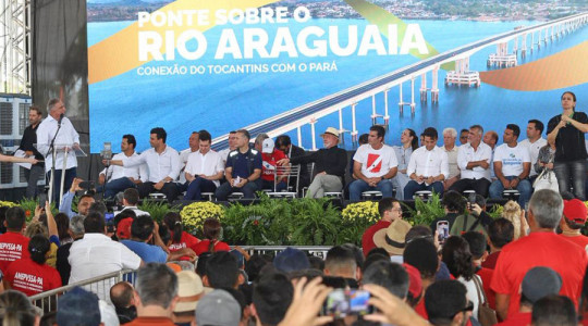  Governador  Laurez Moreira celebrou a entrega da maior obra de integração entre Tocantins e Pará, destacando a realização de um sonho histórico da população