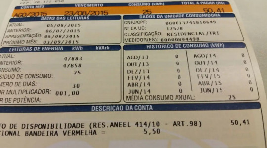 Isso significa que a pessoa deixa de pagar R$ 4,46 a cada 100 quilowatts-hora (KW/h) consumidos e passa a pagar R$ 1,885.