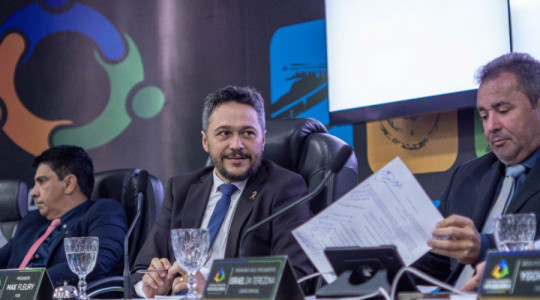 Max Fleury durante sessão na Câmara Municipal de Araguaína: primeiro ano de mandato com 399 proposições, 257 requerimentos e 91 moções apresentadas