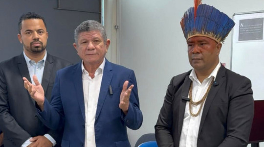 Presidente da Comissão de Assuntos Indígenas, Quilombolas e Comunidades Tradicionais da Aleto, deputado Ivory de Lira (C), prestigia boas-vindas da nova gestão da Sepot