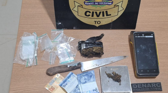 Polícia Civil prende homem por tráfico de drogas em Araguaína.