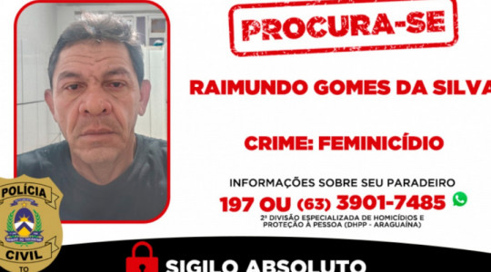 Suspeito de feminicídio em Araguaína está foragido
