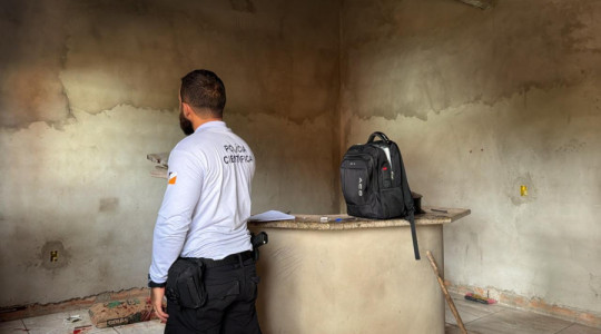 Local do crime no setor Jardim Belo, em Araguaína, onde um homem foi morto por um adolescente de 17 anos